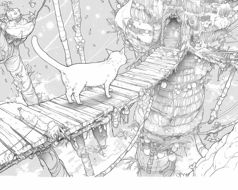 猫の冒険: 不思議な木の家へ