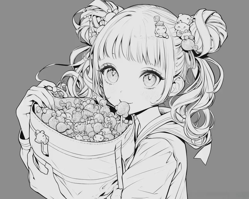 ポップコーンを楽しむ少女