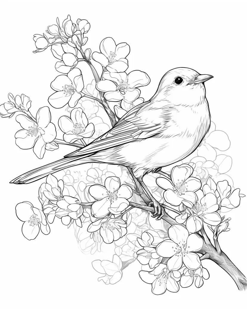 春を迎える小鳥