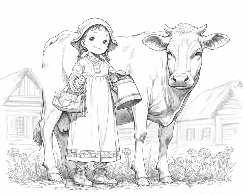 牛と少女
