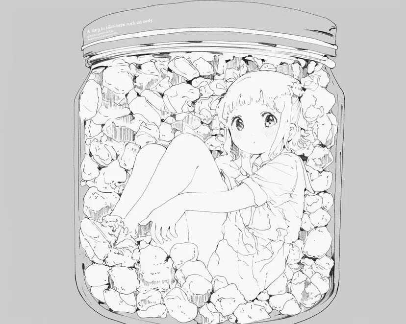 瓶の中の少女
