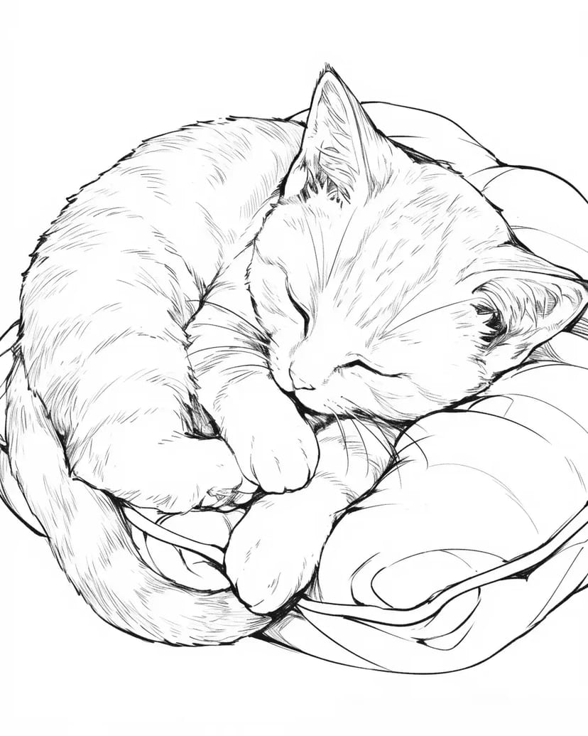 眠る子猫