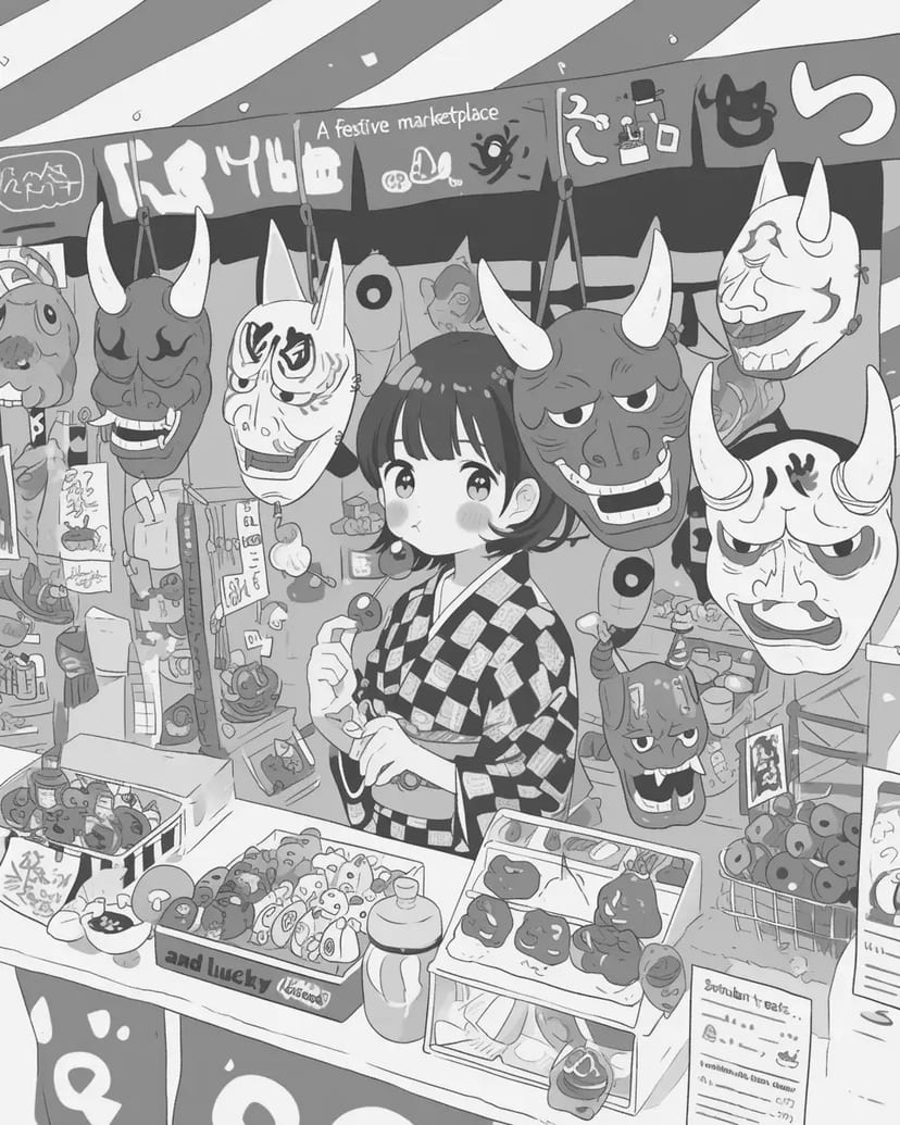 祭りの仮面屋
