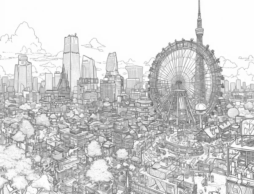 未来都市の風景
