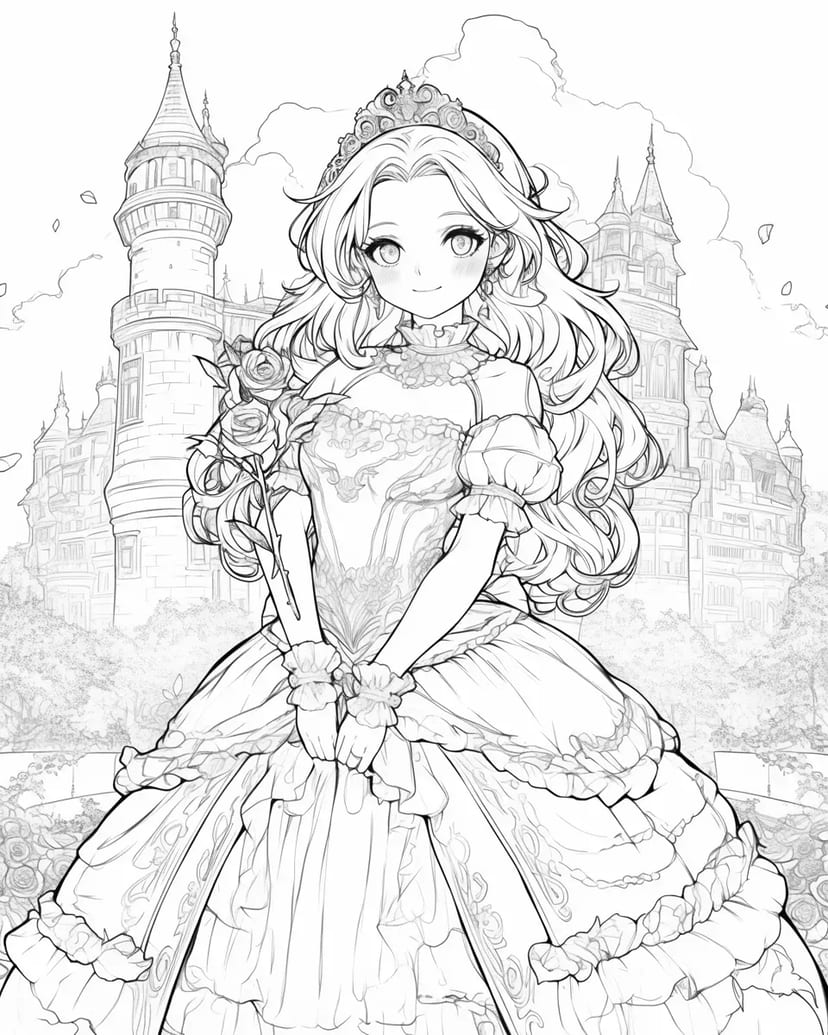 Princesse Devant le Château