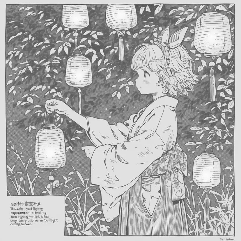 灯籠を持つ少女