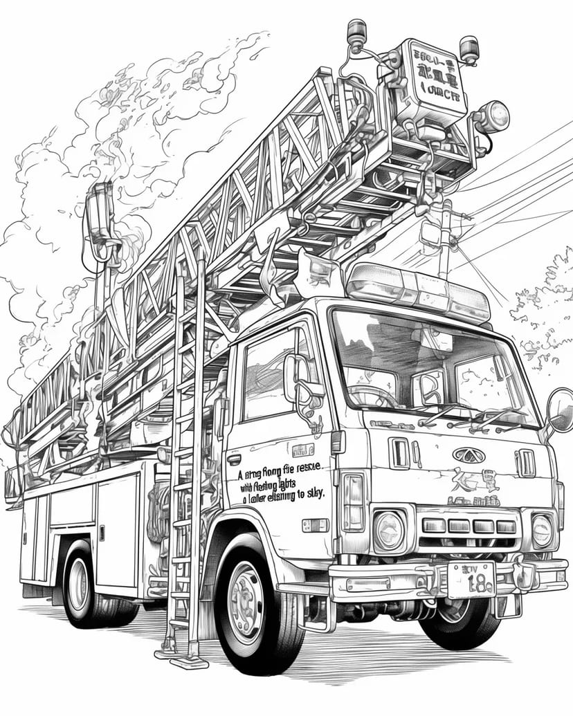 勇敢な消防車