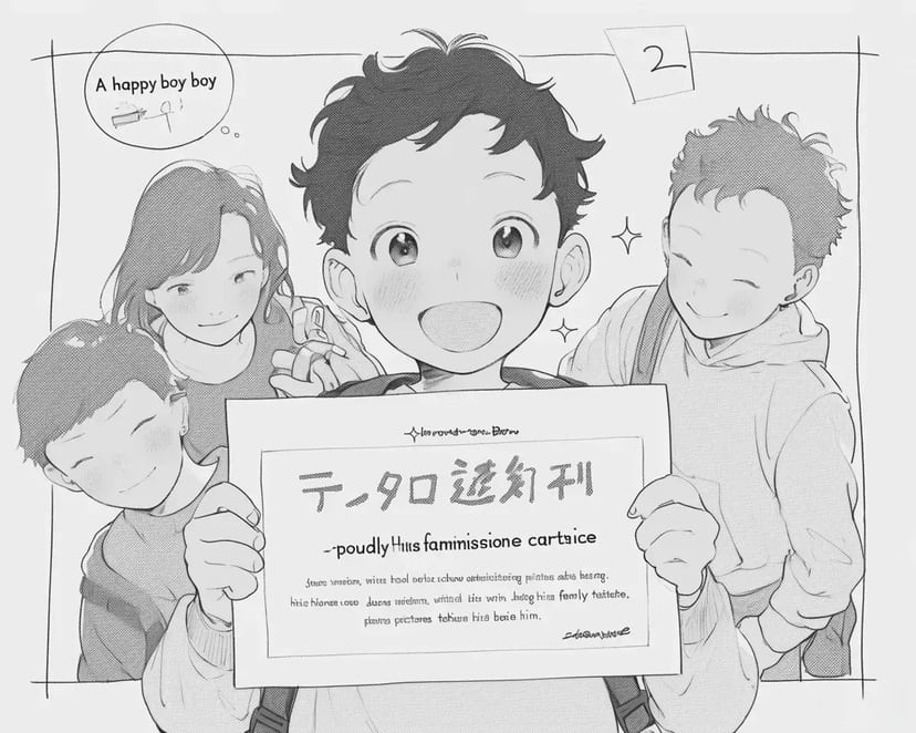 幸せな少年と仲間たち