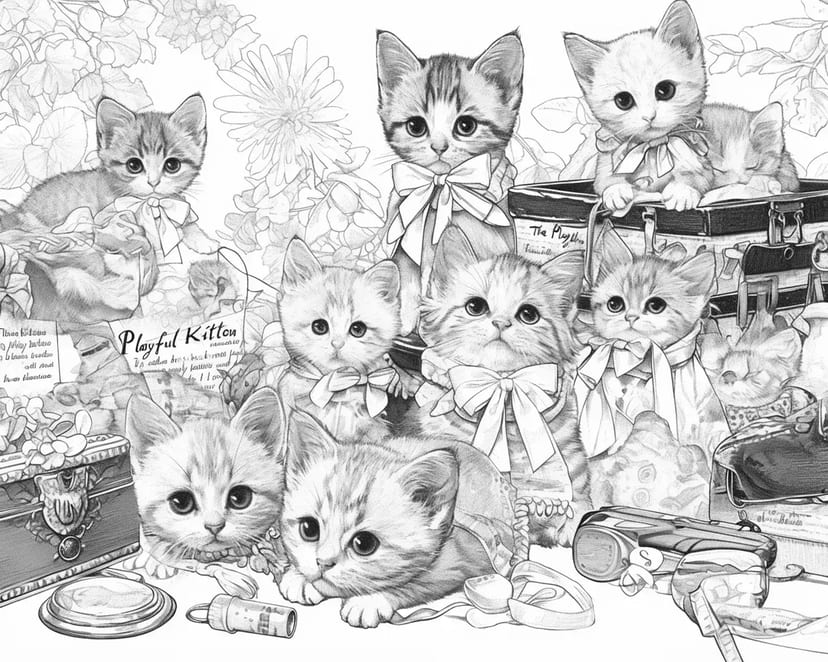 遊び心いっぱいの子猫たち