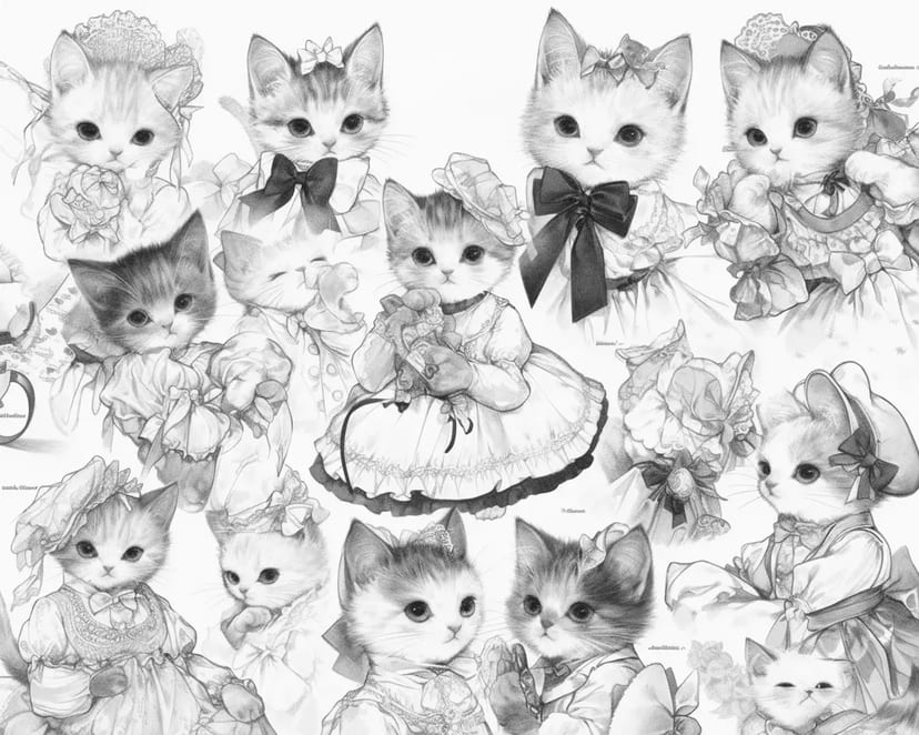 かわいい子猫たちの舞踏会