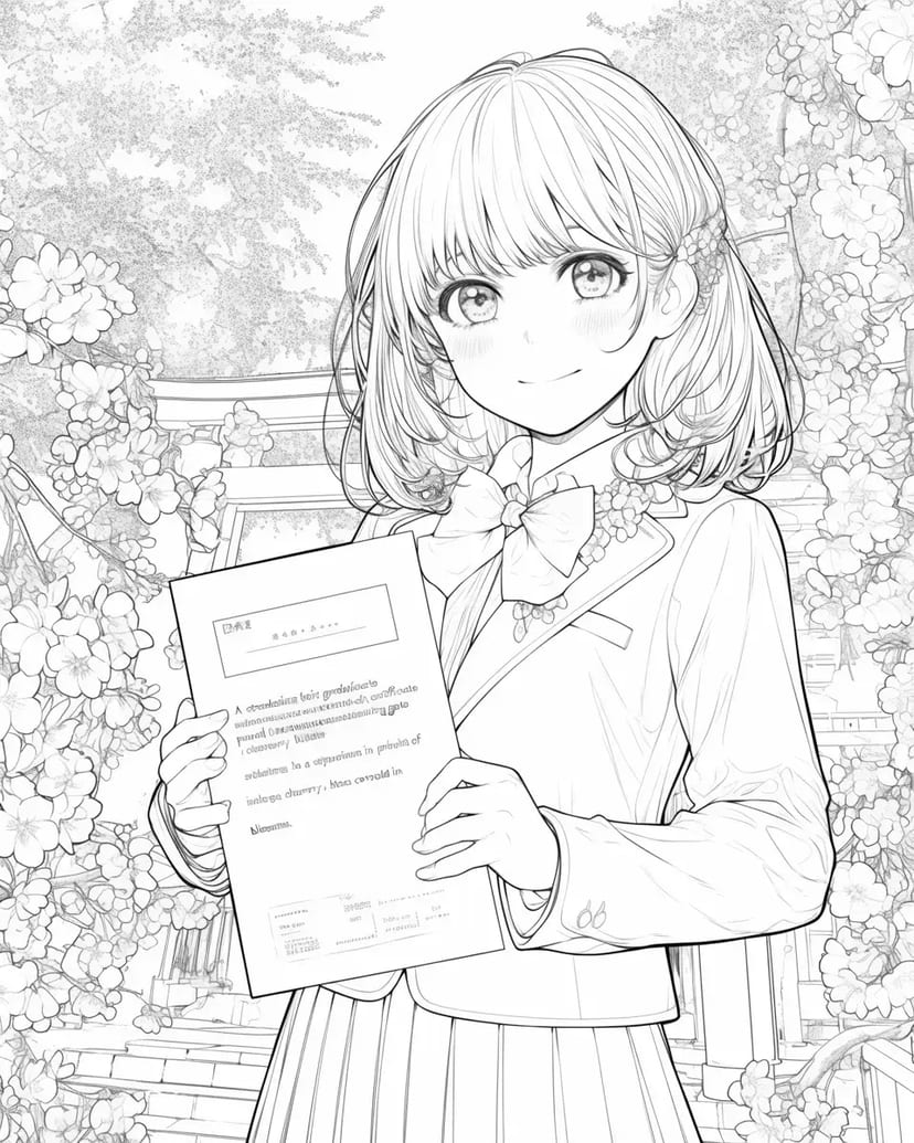 桜の下の卒業生