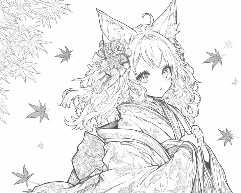 狐の少女と秋の風