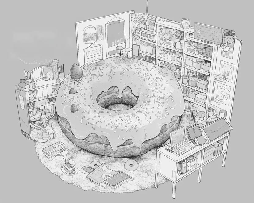 巨大ドーナツの部屋