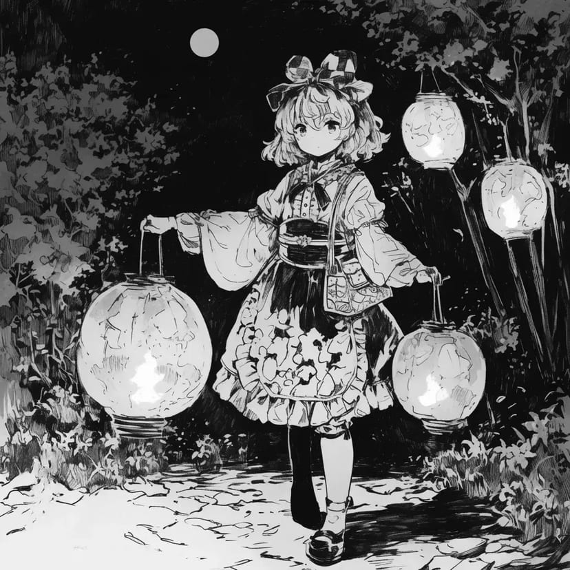 夜のランタン散歩