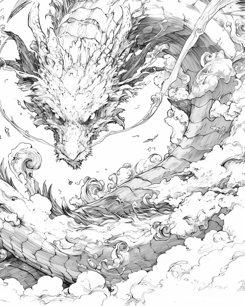 天空を舞う風のドラゴン