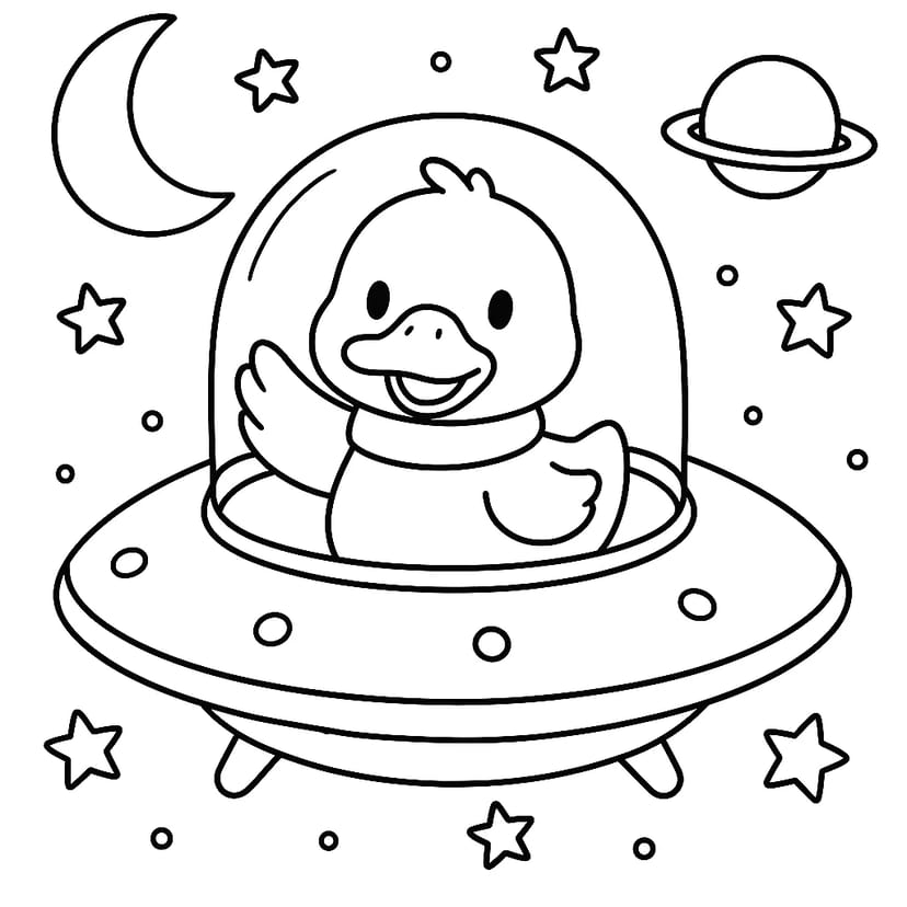 宇宙を旅するアヒル