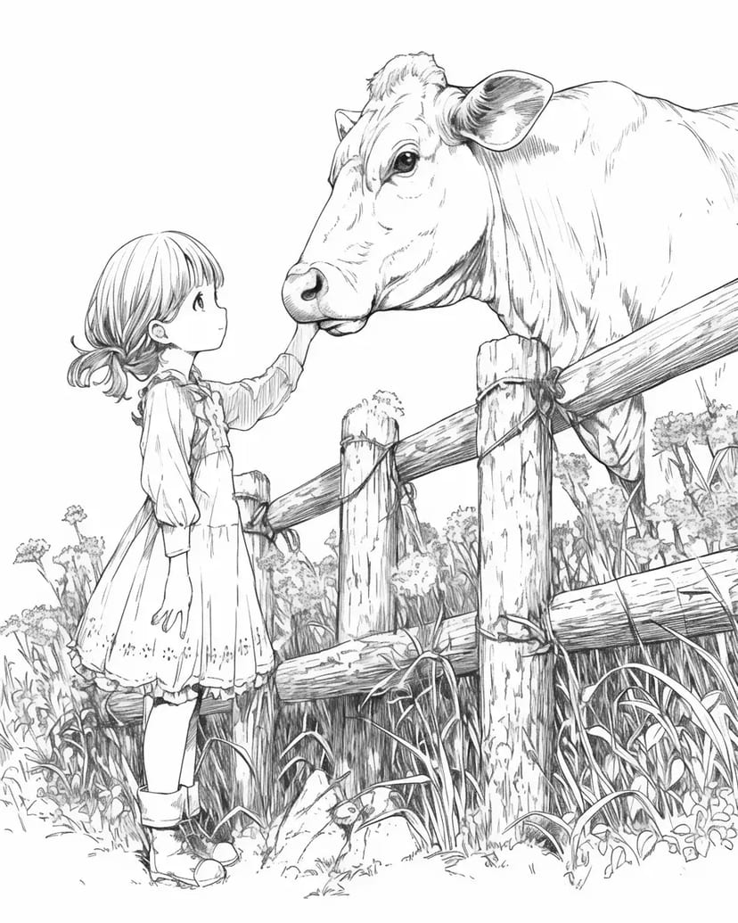 Connexion entre Fille et Vache