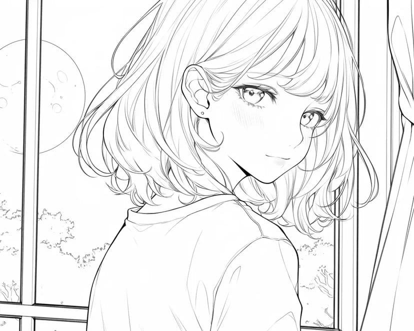 窓辺の少女