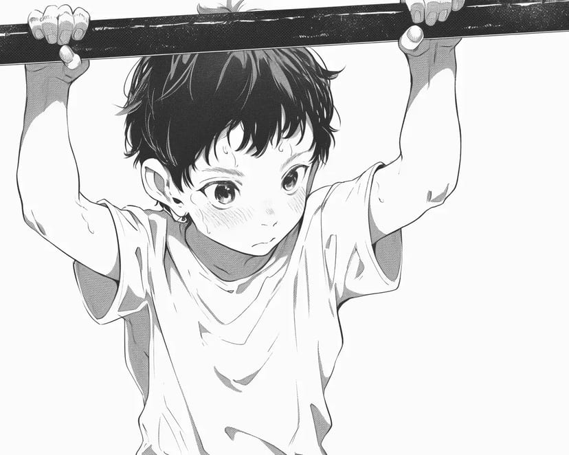 鉄棒で遊ぶ子ども