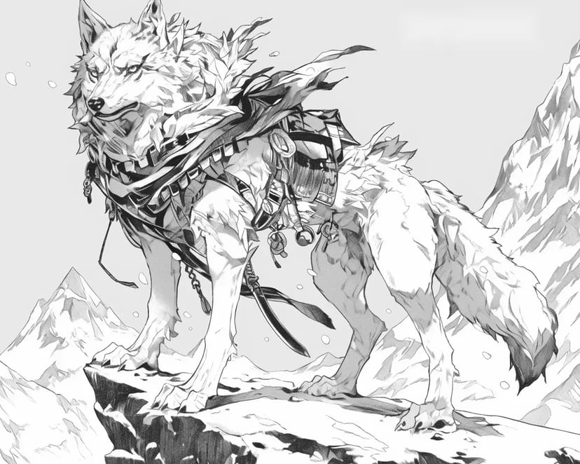 Loup au Sommet de la Montagne