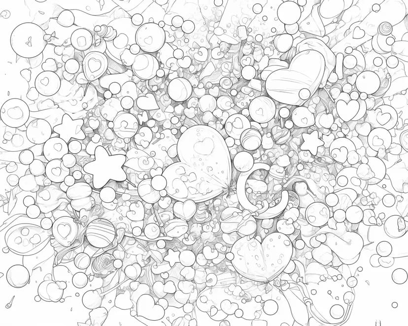 ふわふわハートと星の世界