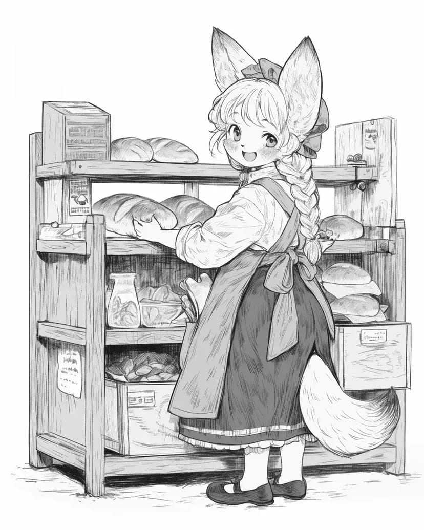 パン屋のキツネ少女