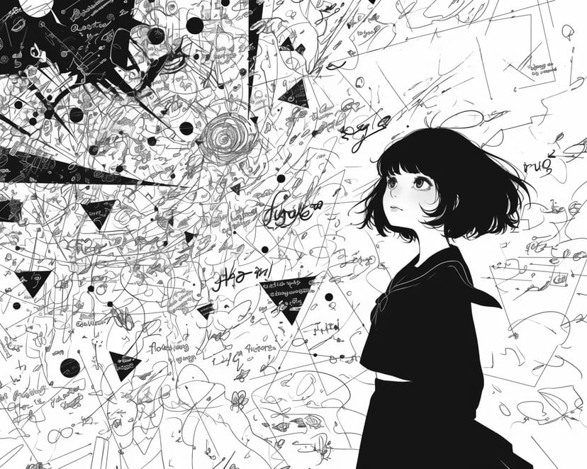 星空を見上げる少女