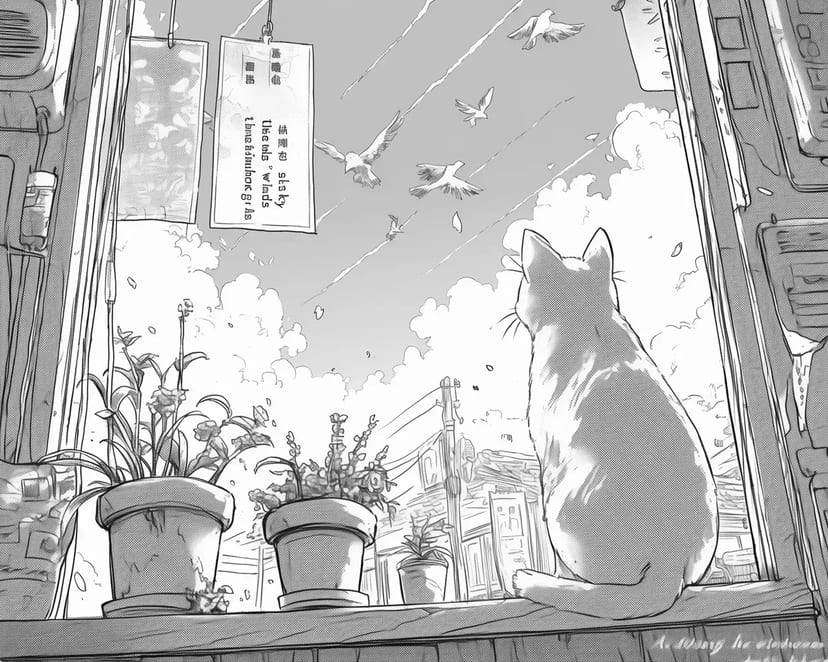 窓辺の猫