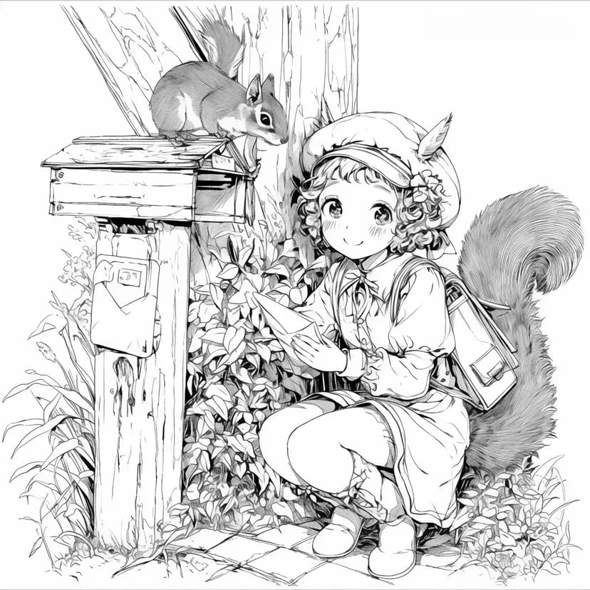 Aventure avec l'Écureuil et le Courrier