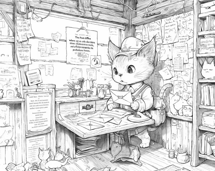 郵便屋さんの猫