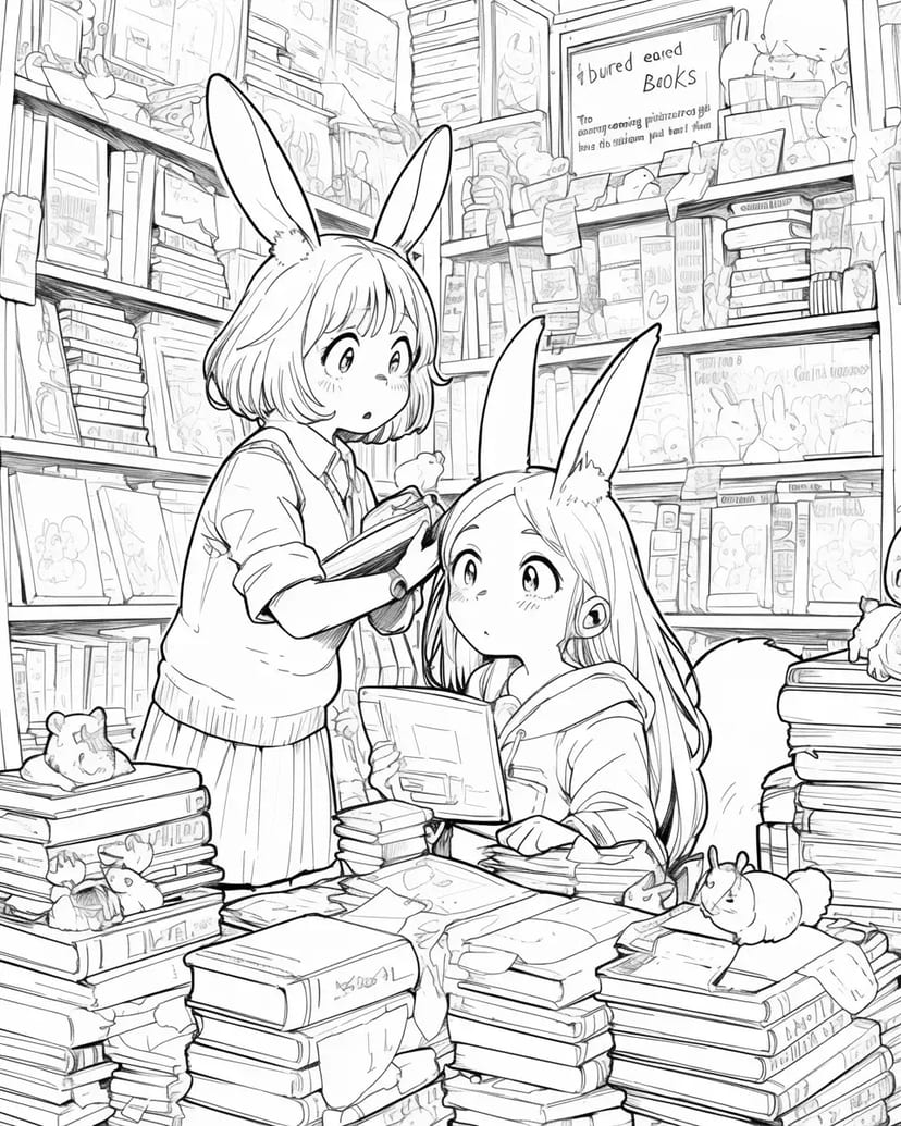 うさぎ耳の図書館探検