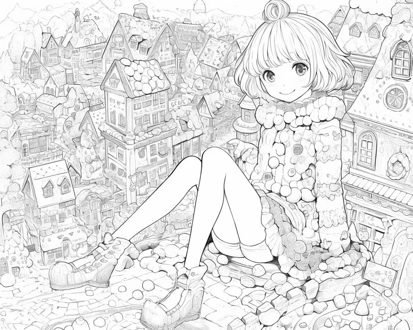 雪の街と少女