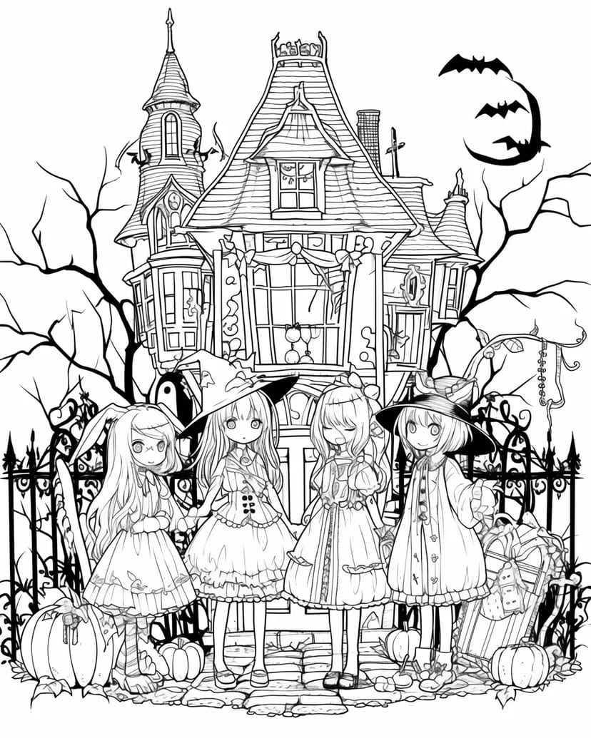 ハロウィンの魔女たちの集い