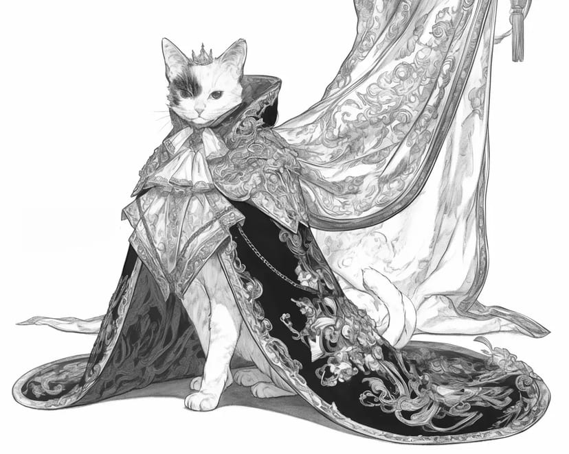 王冠をかぶった猫