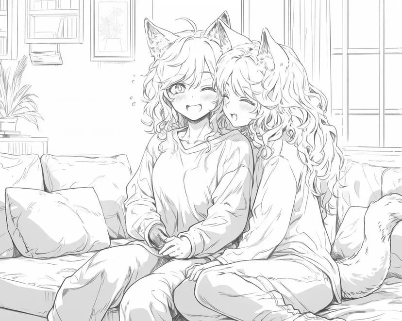 パジャマパーティーのふたり