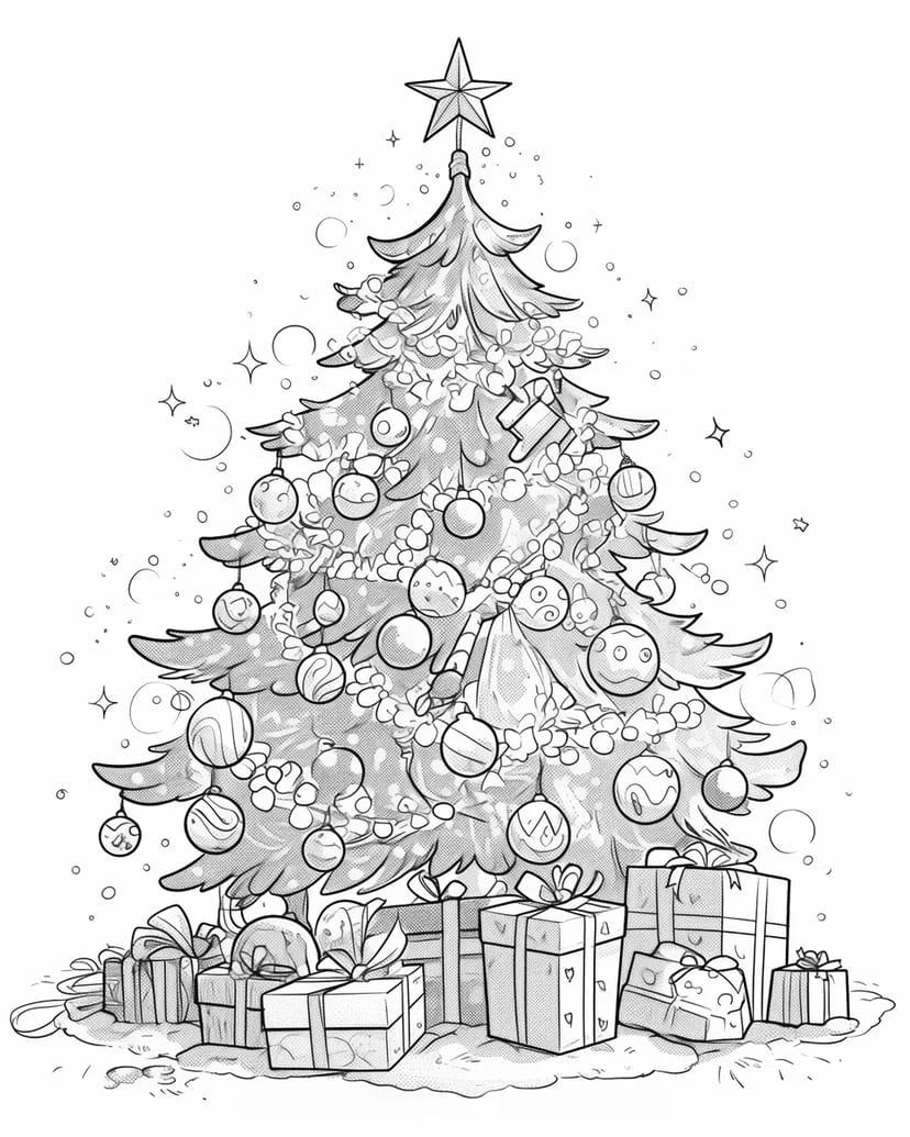 輝くクリスマスツリー