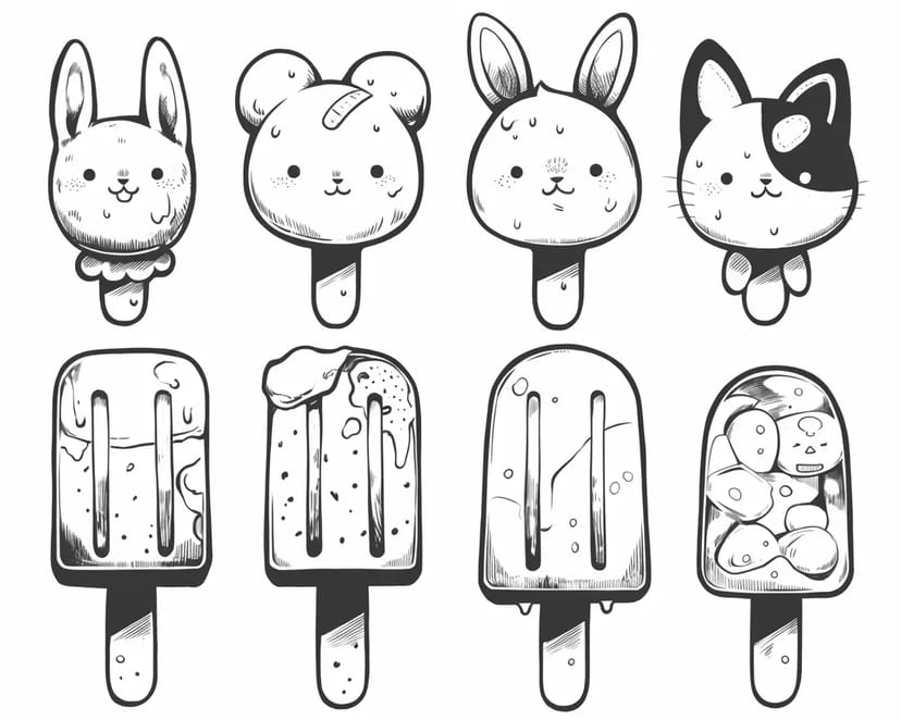 動物アイスキャンディー
