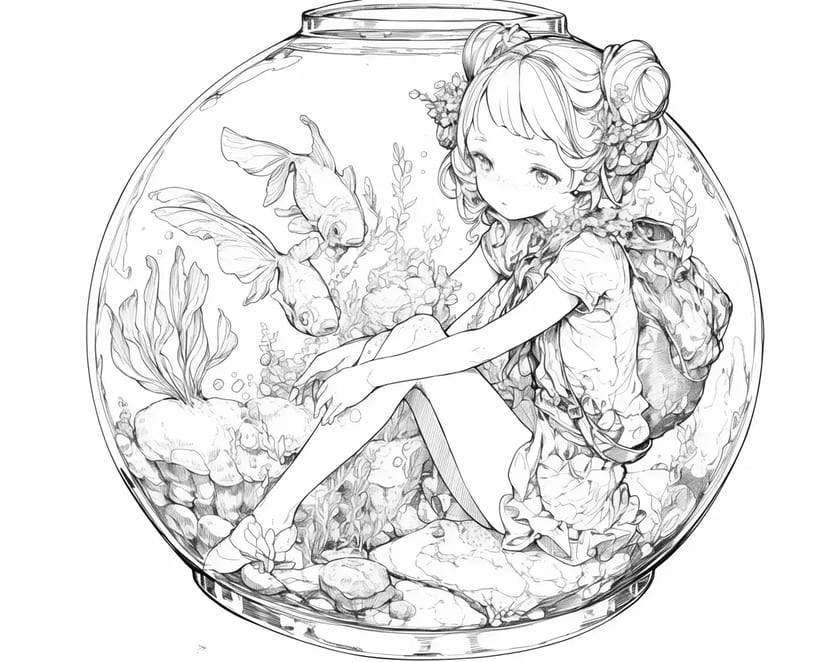 水槽の中の少女