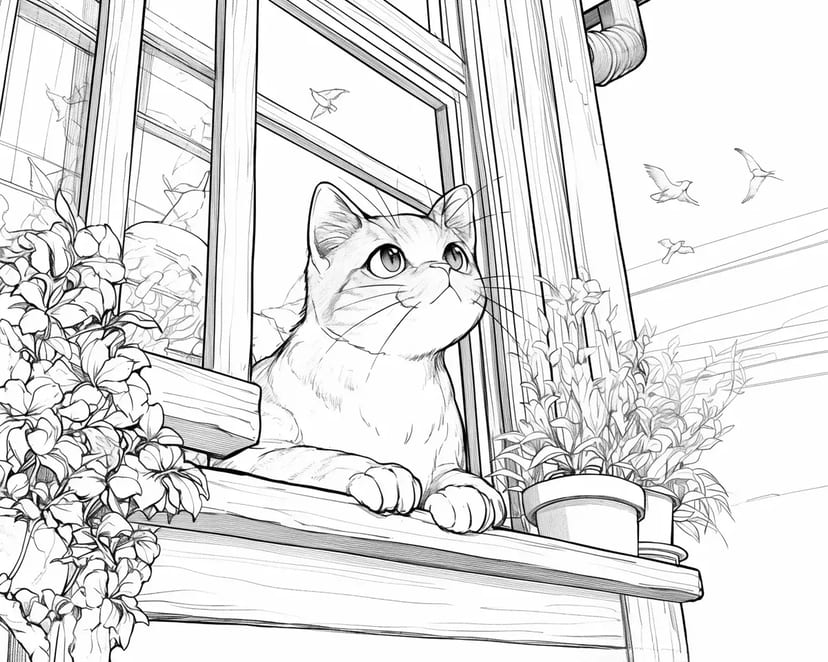 窓辺の猫