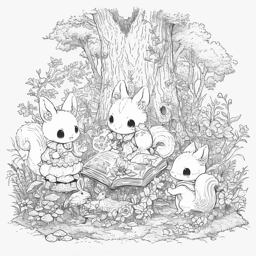 森の仲良し動物たち