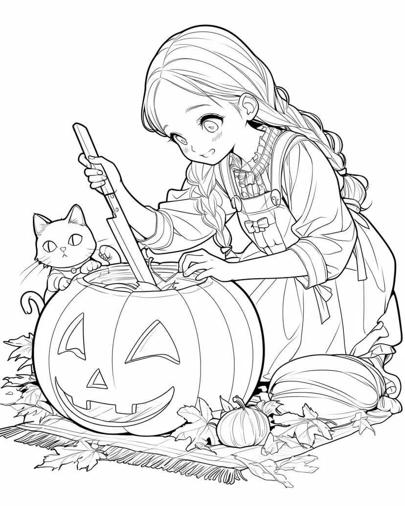 ハロウィンのかぼちゃ作り