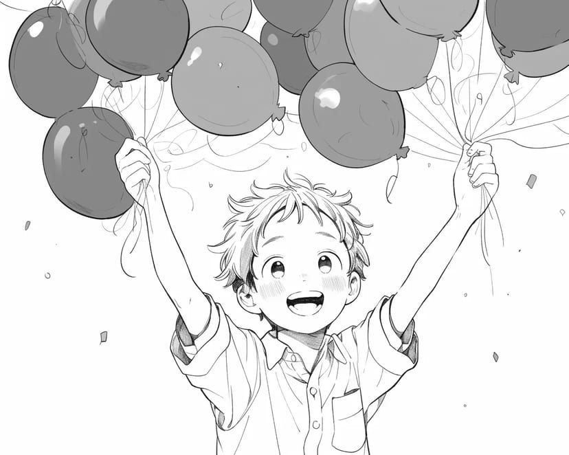 バルーンを持った少年
