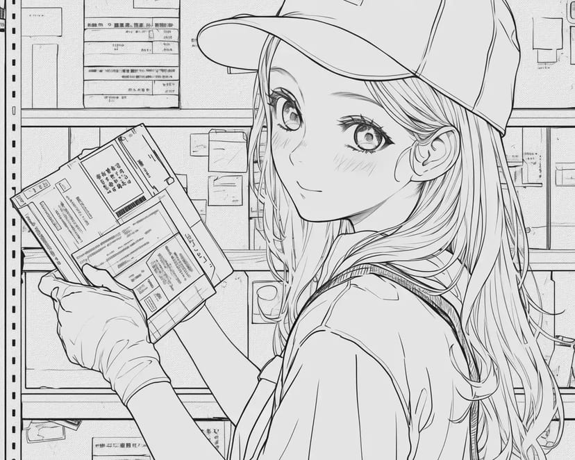 郵便局の少女