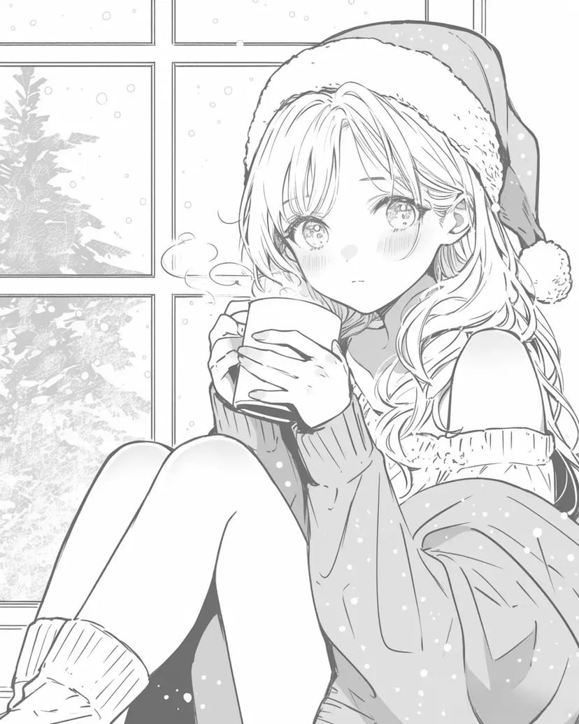 冬の窓辺でほっと一息