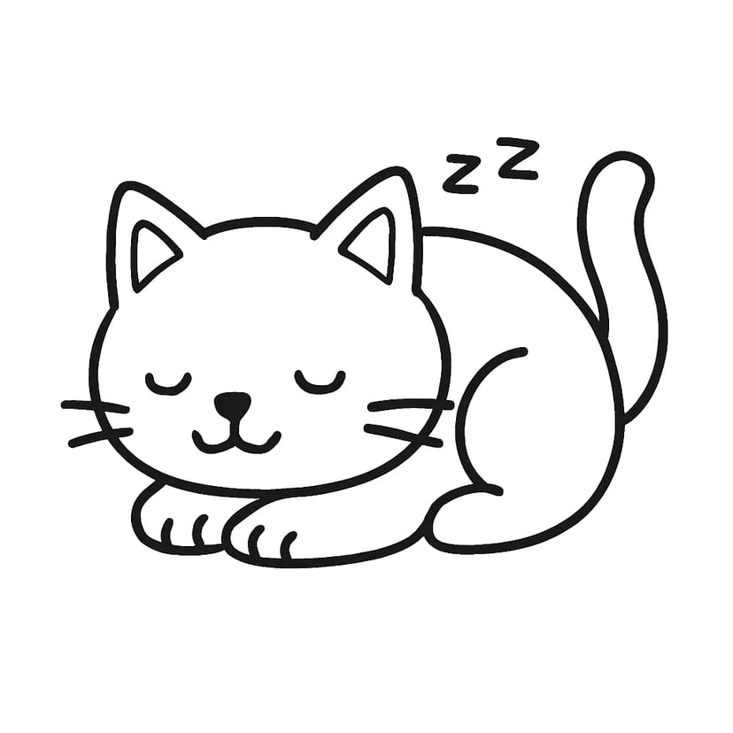 すやすや眠るねこ