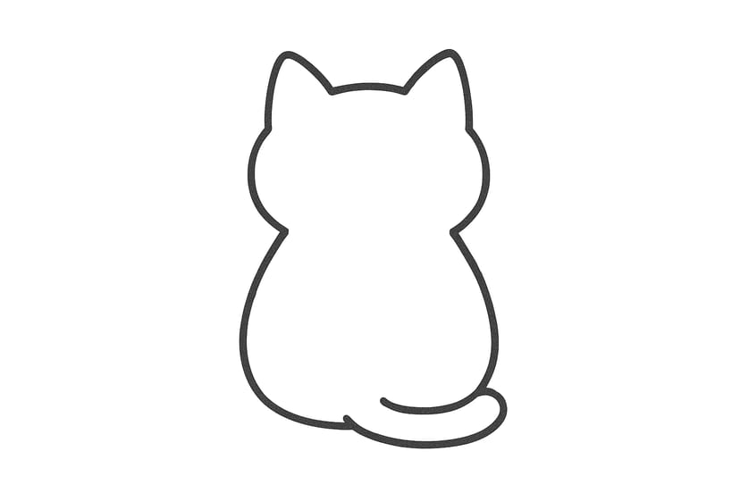 後ろ姿のネコ