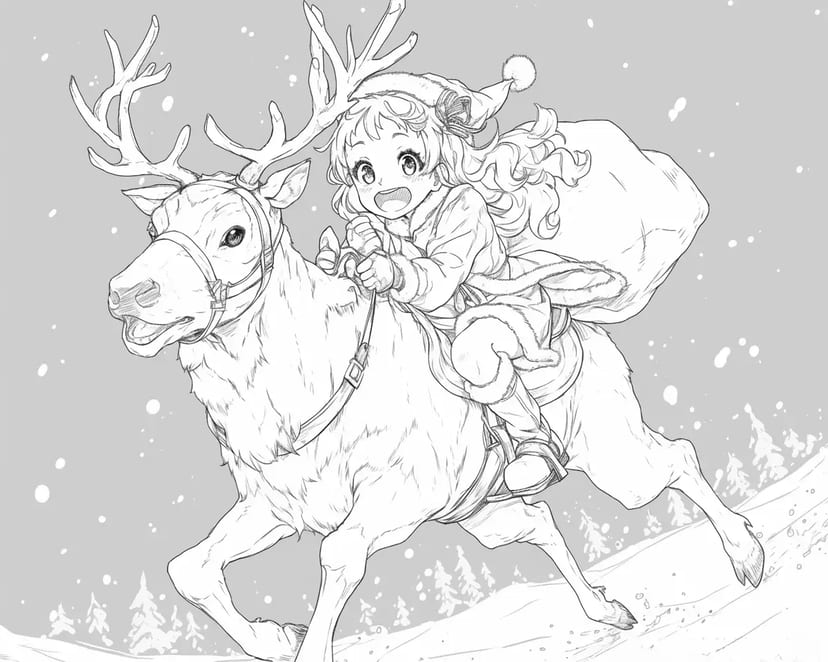 トナカイと冒険する少女