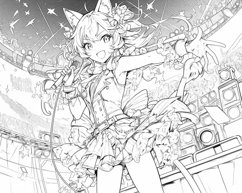 アイドルのステージパフォーマンス