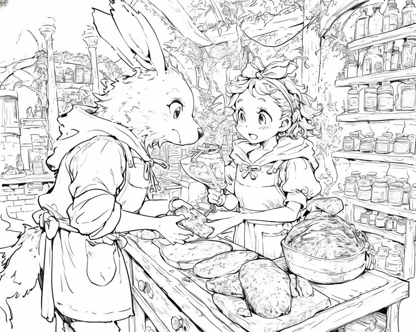 La Fille de la Boulangerie et le Lapin