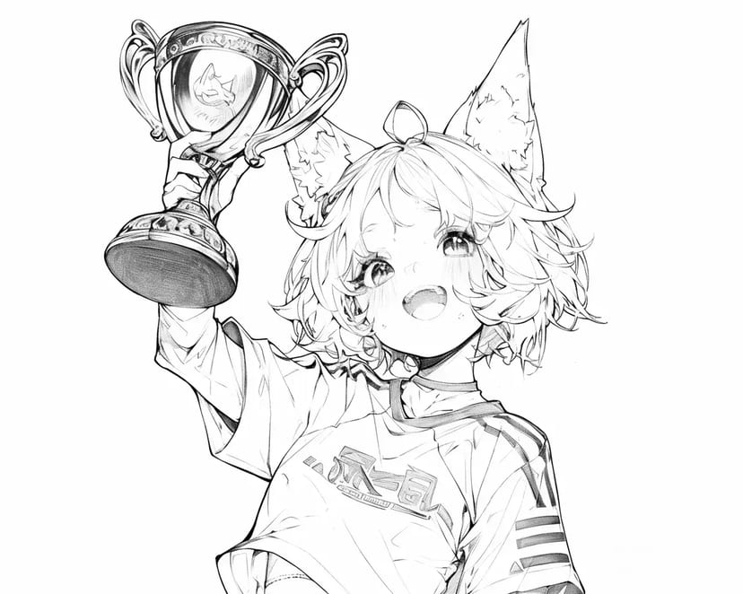 勝利のポーズ